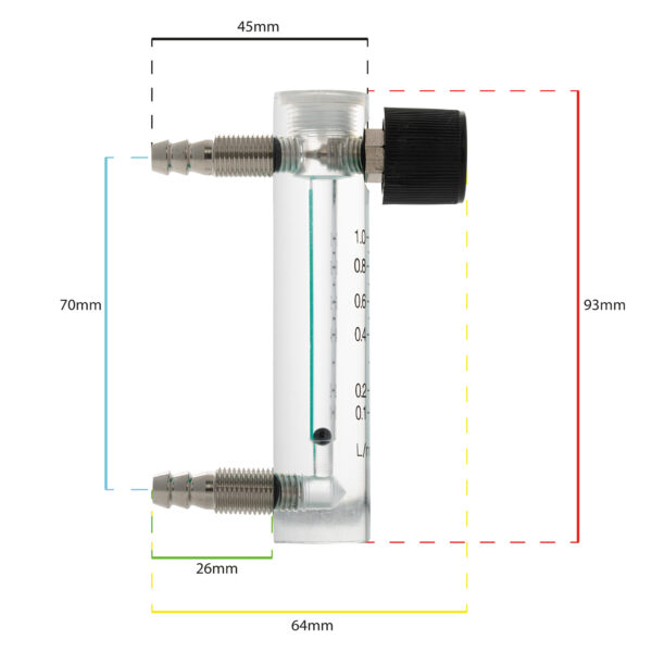 Oxygen Low flow regulator for ozone therapy