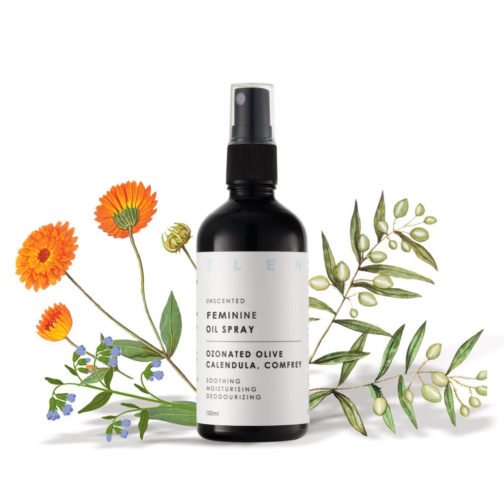 Feminine Oil Spray: Unscented Natural Relief for Perimenopause & Menopause Dryness, Fragrance, Parabens and Phthalate Free, Vegan Skin Care