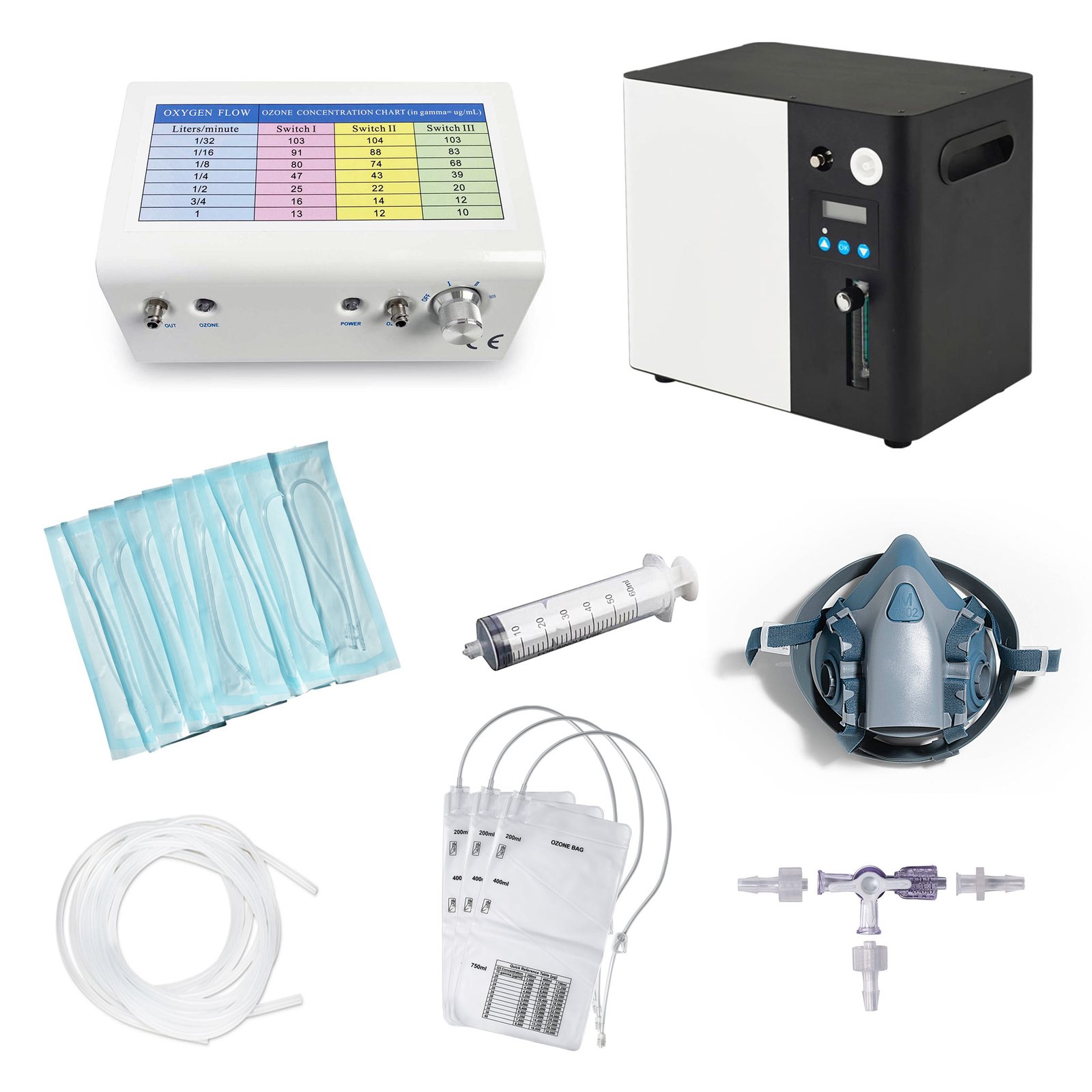 Ozone Therapy Set with MOZ0.2-AD Ozone Generator and Oxygen